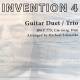 Michael Schmolke | J.S. Bach: Invention 4, BWV 775, Cm | Guitar Duet/Trio | E Book & Audio