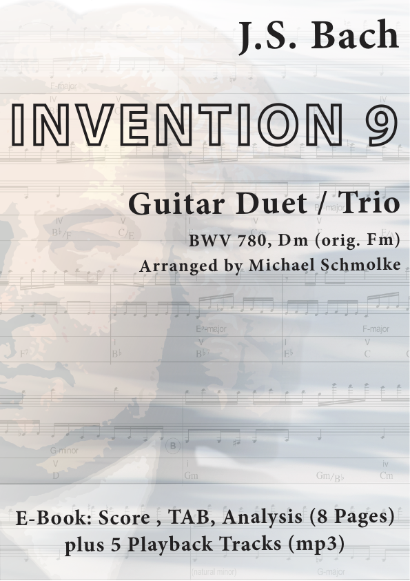 Michael Schmolke | J.S. Bach: Invention 9, BWV 780, Dm | Guitar Duet/Trio | E Book & Audio